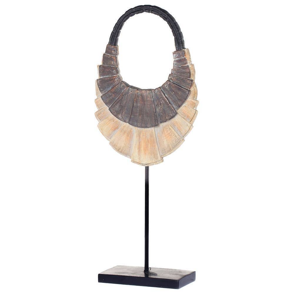 Bruine Ornamenten Ketting 55 cm
