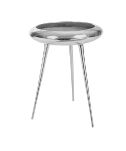 Bijzettafel Brisbane Zilver 55 cm – Stijlvolle Tafeltje voor Woonkamer en Slaapkamer