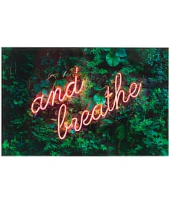 Wandfoto Breathe Groen 13 x 20 cm Decoratieve Fotolijst voor aan de Muur