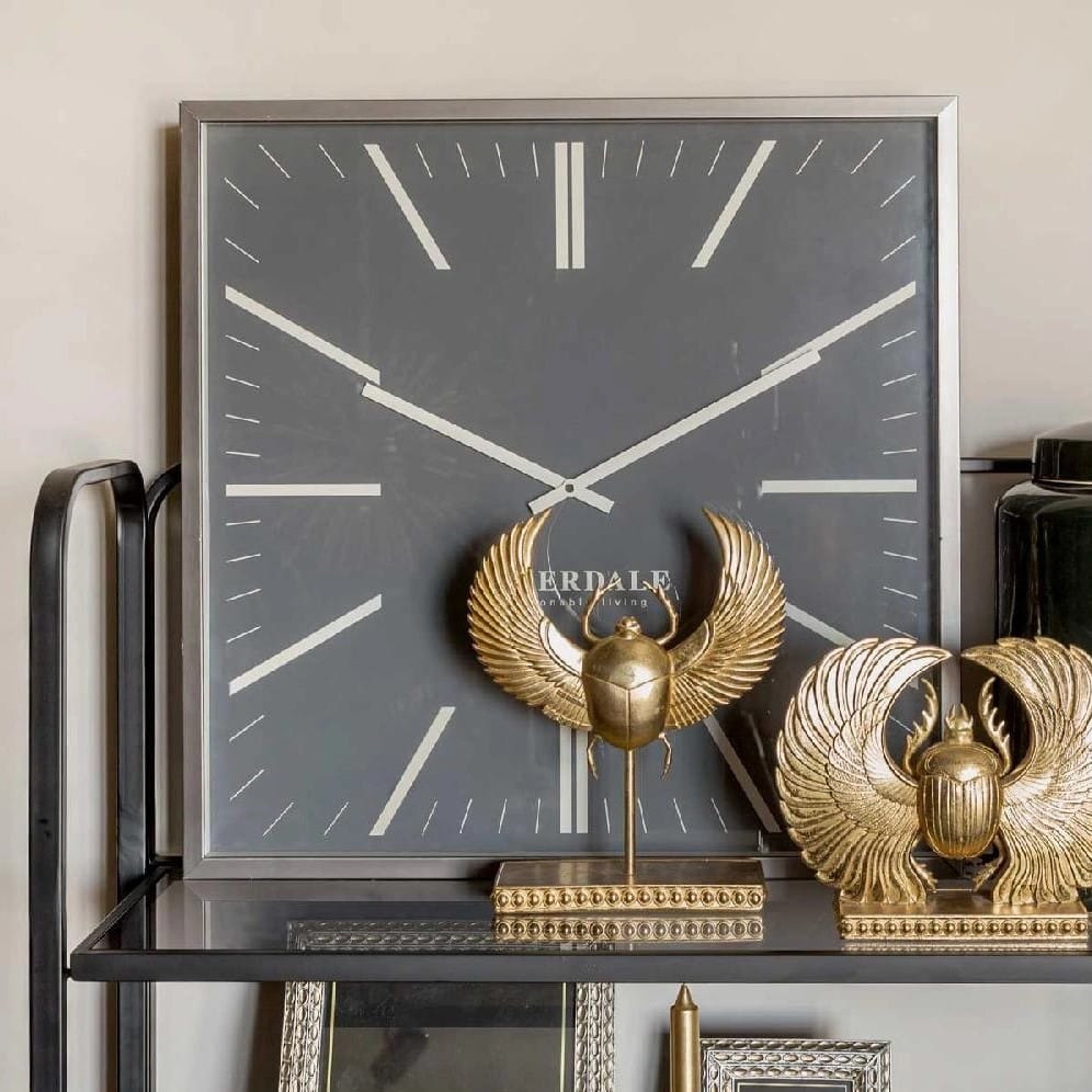 Wandklok Milena Grijs - 60 cm Grote Design Klok voor aan de Muur - Afbeelding 2
