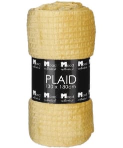 Joanne Plaid Honinggeel – Stijlvolle Plaid 180x130 cm