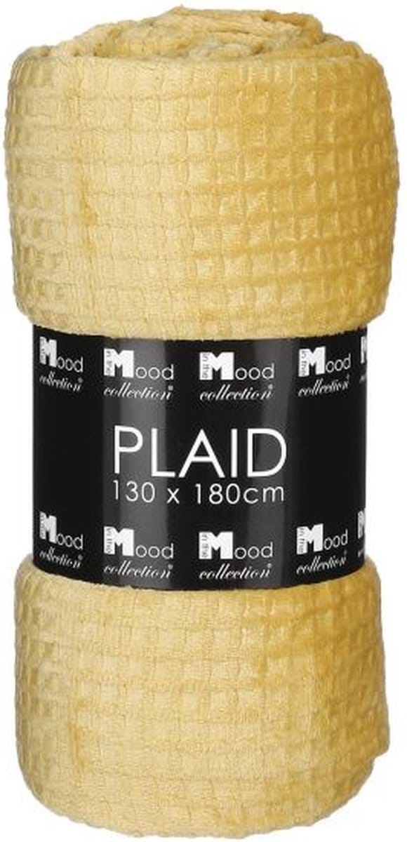 Joanne Plaid Honinggeel – Stijlvolle Plaid 180x130 cm