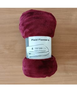 Donkerrode Flanellen Plaid 150x200 cm – Zacht, Warm en Stijlvol