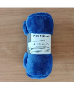 Blauw Flanellen Plaid 150x200 cm – Zacht en Warm Deken