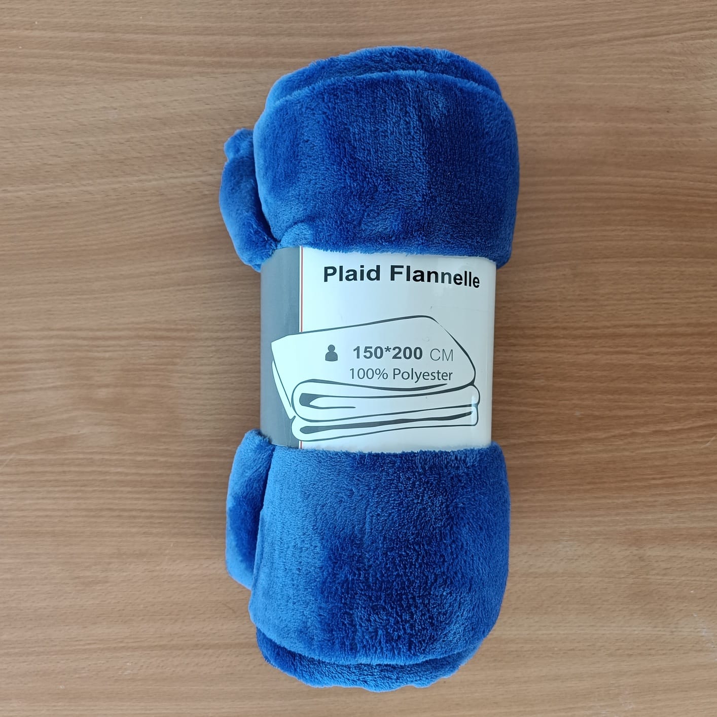 Blauw Flanellen Plaid 150x200 cm – Zacht en Warm Deken