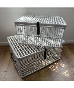 Set van 2 manden | Wit | 75 cm en 65 cm
