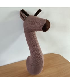 Giraffe Head Wanddecoratie Bruin – 67 cm