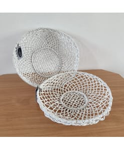 Boho Mandenset 2-delig Wit – 41 cm en 36 cm