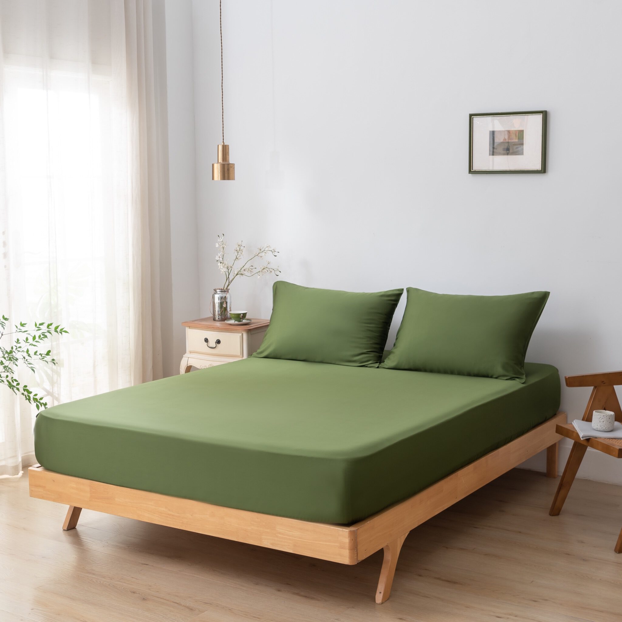 Eenpersoons Beddengoedset Xl - Deep Moss - Afbeelding 4