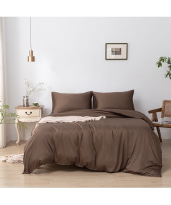 Eenpersoons Beddengoedset - Coffee Brown