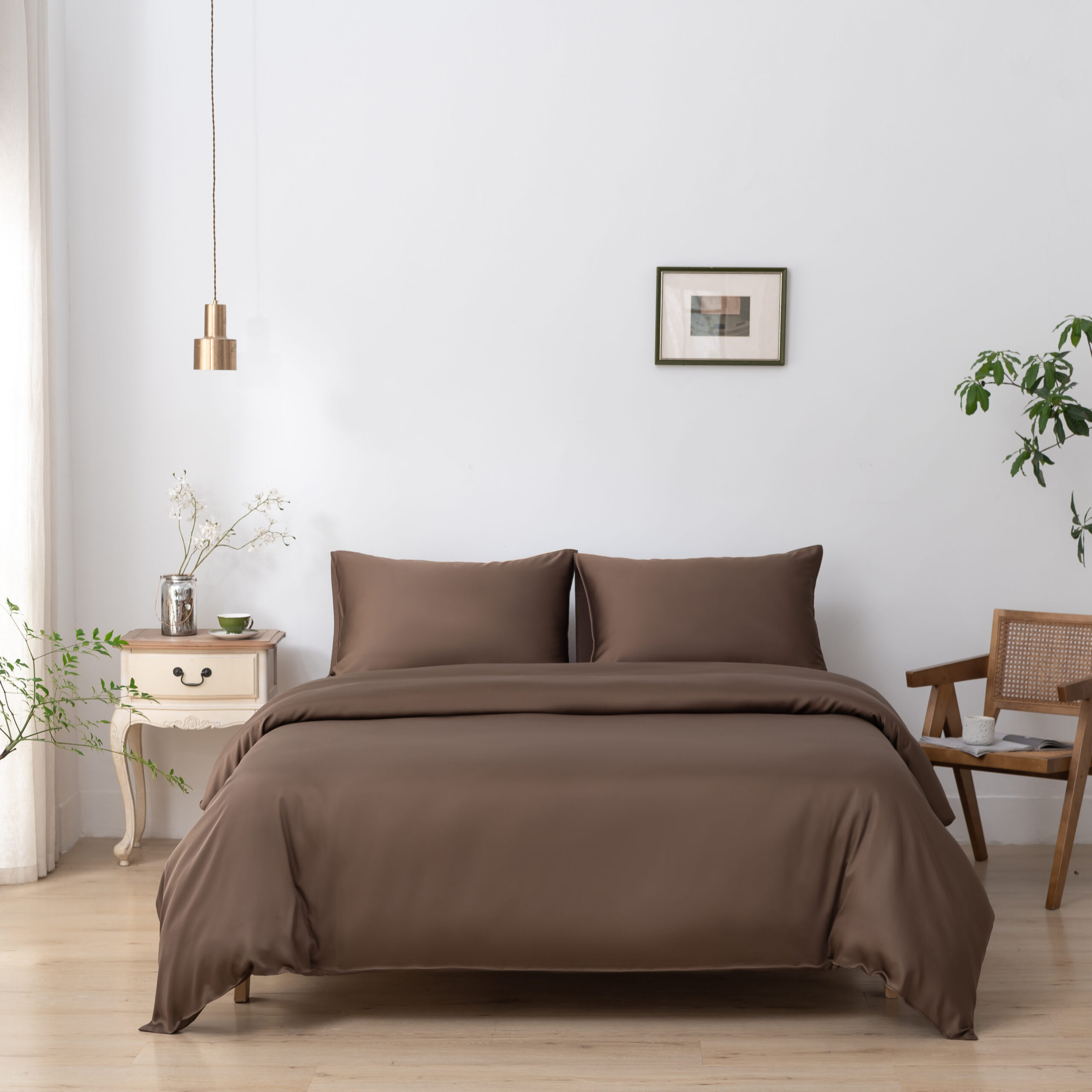 Tweepersoons Beddengoedset Xxl - Coffee Brown - Afbeelding 2
