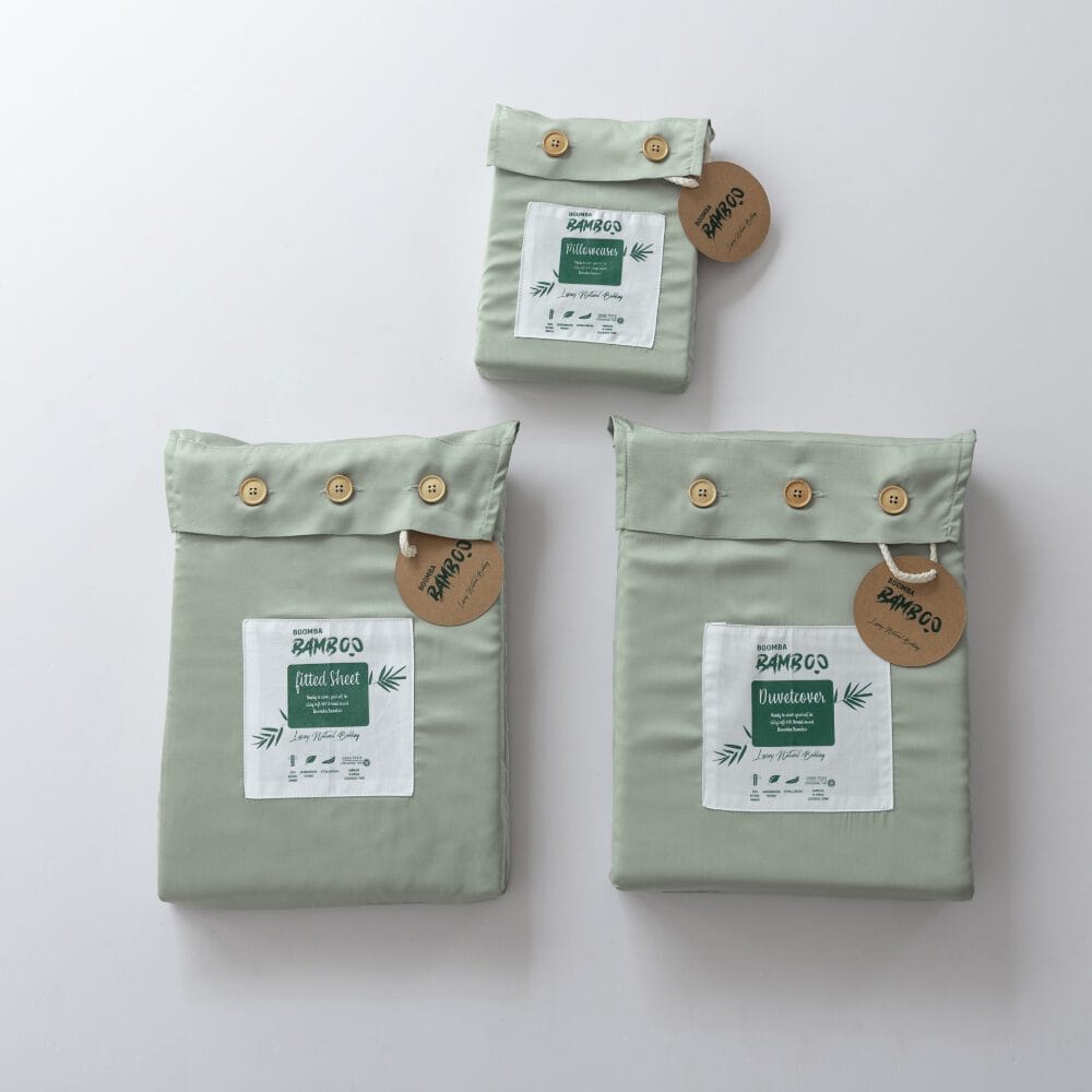 Eenpersoons Beddengoedset Xl - Sage Green - Afbeelding 2
