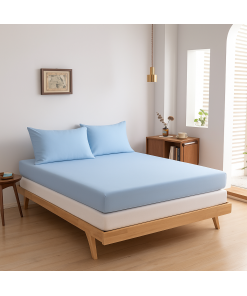 Hoeslaken (Topdekmatras) - Sky Blue - Premium