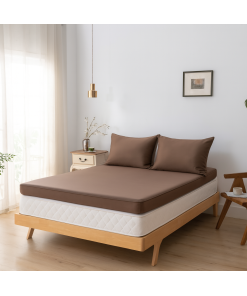 Hoeslaken (Topdekmatras) - Coffee Brown - Premium