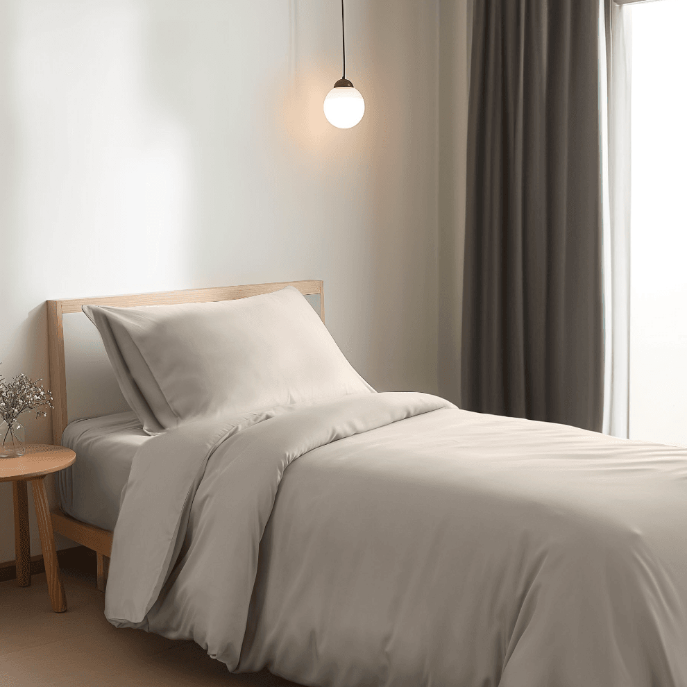 Eenpersoons Beddengoedset - Soft Taupe